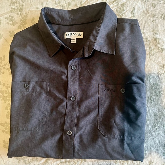 Chemise Orvis Homme Anti-Moustiques (Buzz Off) – 100% Coton, Coupe Boutonnée, Taille M, Kaki